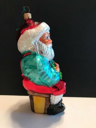 Christopher Radko Santa Sitting On Chair Christmas Ornament 8 