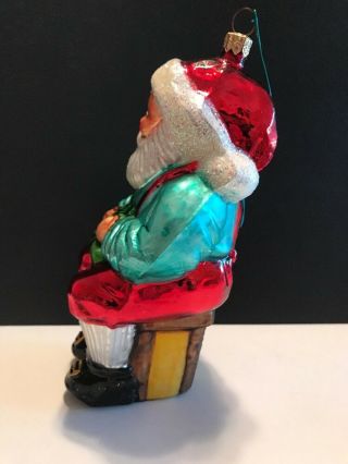 Christopher Radko Santa Sitting On Chair Christmas Ornament 8 