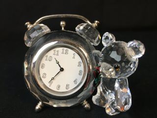 Swarovski Crystal Kris Bear Table Clock 212687