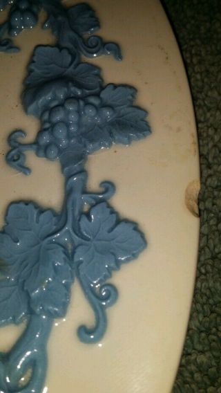 Vintage Wedgwood of Etruria & Barlaston Queensware White w/ Blue plate 2