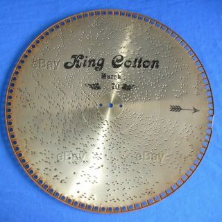 Mira Regina Music Disc Antique 15 1/2 King Cotton March 70 Musical Steel 15.  5 "