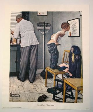 1972 Curtis Publishing Norman Rockwell At The Doctor 