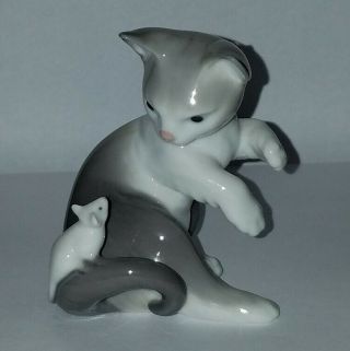 Lladro 5236 Cat And Mouse Retired No Box