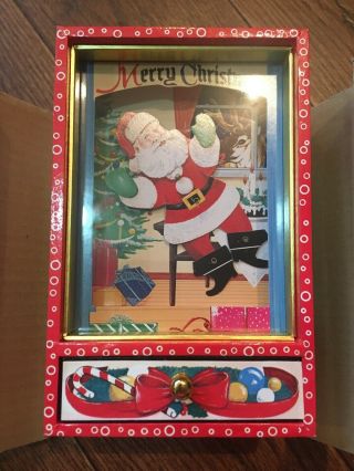 Vtg Christmas Dancing Santa Claus Music Jewelry Box Jingle Bells Sankyo Japan