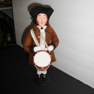Wonderful Caroler Figurine Traditional Drummer Boy With Drum