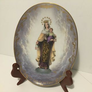 Bradford Exchange Visions Of Our Lady Collector Plate Lady Mt.  Carmel