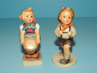 (2) Vintage Goebel Hummel Figurines,  School Boy & Little Helper