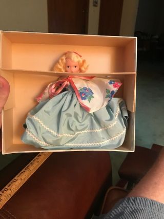 Boxed Tagged Socket Head Vintage Nancy Ann Bisque Storybook Doll Shower Girl 190
