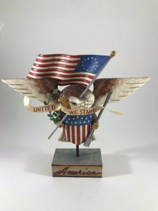 Jim Shore United We Stand Flag & Eagle Usa Figurine 4013282