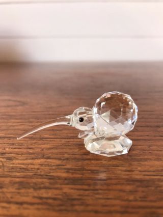 Vintage Miniature " Kiwi " Zealand Bird Crystal Figurine