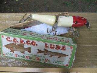 Vintage Wood Creek Chub Jointed Pikie Minnow No.  2602 W Box
