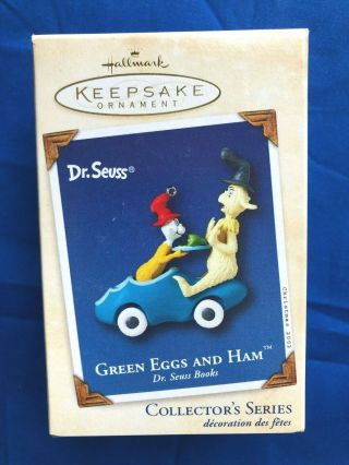 Hallmark 2002 Dr.  Seuss Books Green Eggs And Ham Ornament