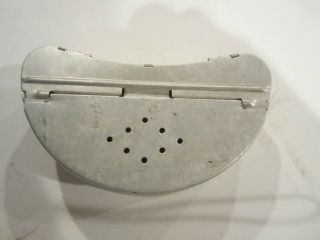 Vintage Metal Bait Box 2 Belt - Mount Worm Can Fishing Memorabilia 1950 - 60s