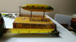 Vintage South Bend Bait Bass Oreno Fishing Lure Cracking To Paint As Seen
