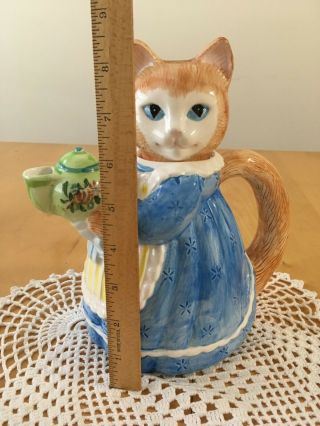 VINTAGE 1991 Avon Cat Teapot and her kittens creamer and sugar 5
