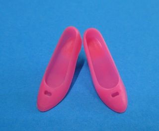 Vintage Barbie Francie - Two For The Ball Hot Pink Shoes With Cut Outs