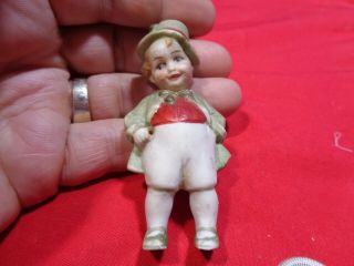 Antique Miniature Pair Bisque Doll F - 13