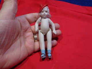 Antique Miniature Pair Bisque Doll F - 11