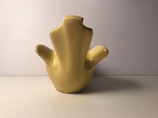 Vintage Shawnee Style 30 ' s 40 ' s Spring Yellow Bird Pottery Planter 2