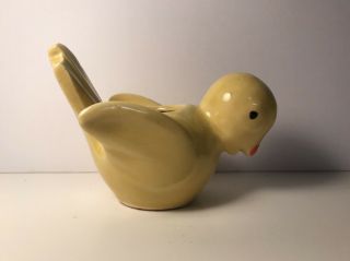 Vintage Shawnee Style 30 ' s 40 ' s Spring Yellow Bird Pottery Planter 3