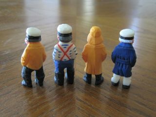Set of four sailor / captain figurines.  Hand - painted. 2