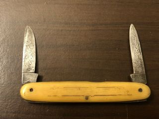 Vintage Antique W.  H.  Morley And Sons 2 Blade Office Folding Pocket Knife