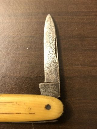 Vintage Antique W.  H.  Morley And Sons 2 Blade Office Folding Pocket Knife 2