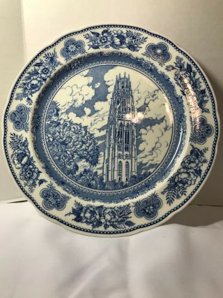 1931 Wedgwood Yale University Plate Harkness Memorial Tower 1921 Cond.