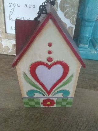 Jim Shore Bird House With Heart Details