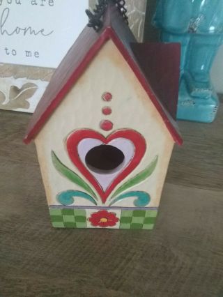 Jim Shore Bird House with Heart Details 4