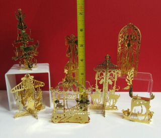 Danbury VARIETY of Gold Plated Christmas Hanging Ornaments 2