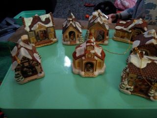 Hummel Bavarian Village Ornaments Set Of 8