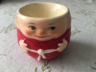 Vtg Mid Century Goebel Friar Tuck Red Egg Cup