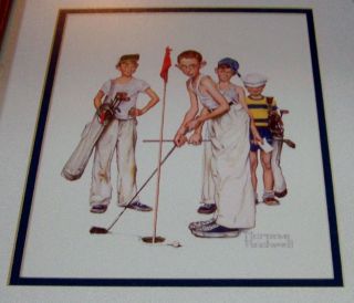 Norman Rockwell Missed Golf Framed Print 11x14
