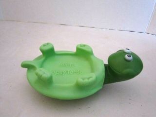 Vintage Avon Topsy Turtle Floating Soap Dish.  Green Plastic.  Htf