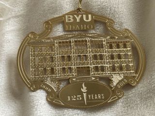 Charleston Byu Idaho 1888 - 2013 Historic Ornament 24k Gold Finish