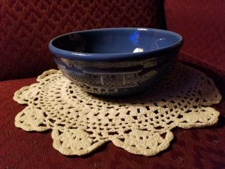 Longaberger Woven Traditions Pottery Cornflower Blue 26 Oz Cereal Bowl Usa