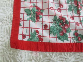 Dept.  56 LIFE IS JUST A BOWL OF CHERRIES Cotton TABLECLOTH - 49 