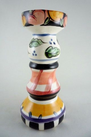 Vicki Carroll Bon Appetit Ceramic Candle Holder - 10.  5 "