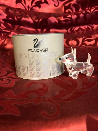 Swarovski Silver Crystal Scotty Scottie Dog Figurine 7619 Swan Stamp