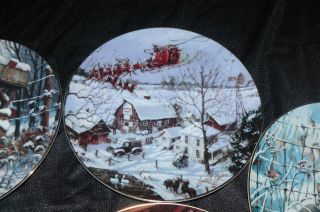 Set of 6 Schmid Lowell Davis R.  F.  D.  America Country Christmas Collector Plates 3