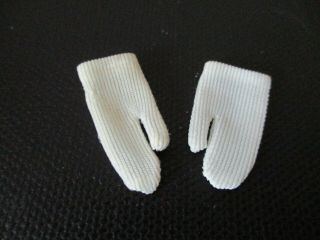 Vintage Barbie Skipper Short White Tricot Gloves (pair 1)