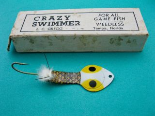Vintage Crazy Swimmer By E.  C.  Gregg - Tampa,  Florida - Unfished