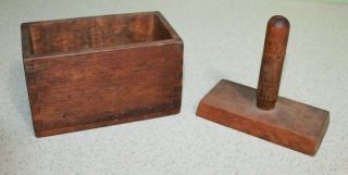 Antique Wooden Butter Press Mold
