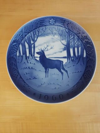 Royal Copenhagen 1960 “the Stag” Denmark Hans Hanson Christmas Hanging Plate