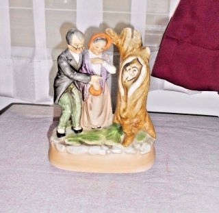 Vintage Music Box A Price Import Japan " Those Were The Days " Elderly Couple