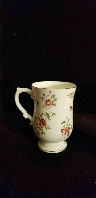 Set of 3 Vintage Royal Victoria Footed Cups Mugs Pink White Roses Bone China 5