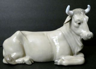 Vintage Lladro Nao Buey Christmas Nativity Bull Calf Cow Ox 00309 Holidays