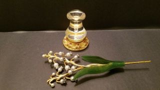 Imperial Flowers By Joan Rivers - Lily Of The Valley W/stand - Pearls & Diamonds