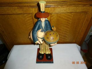 Large Williraye Uncle Sams With Pig And Pie Ww1325 2001 Statue No Box